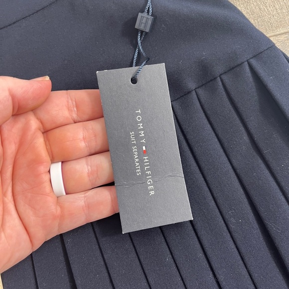 ommy Hilfiger Navy Pleated Tennis Skirt - Picture 5 of 8